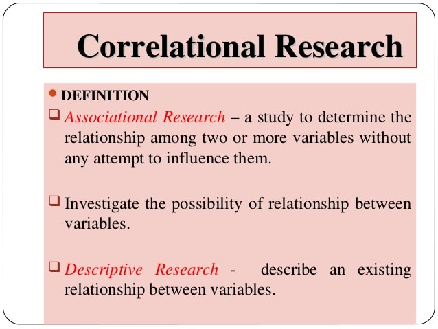 correlation analysis in quantitative research